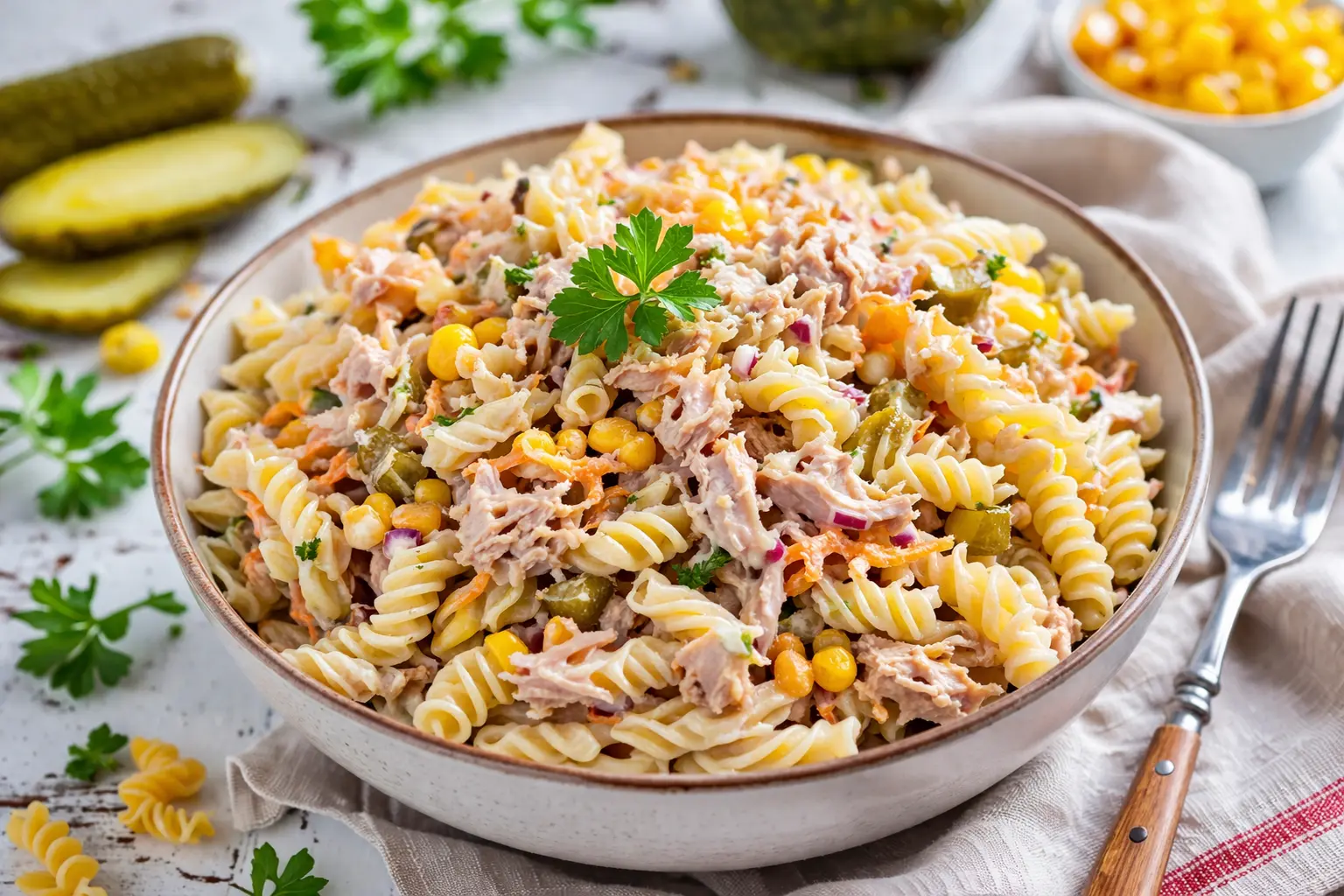 Posna salata sa tunjevinom i makaronama: brz obrok za posne dane