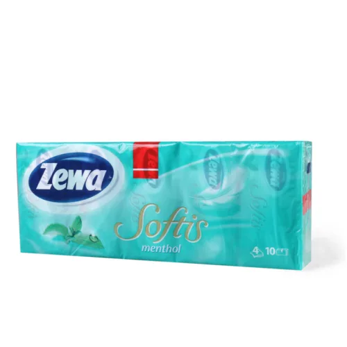 Papirne maramice ZEWA četvorosl.Softis mentol 10/1
