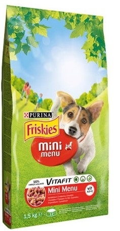 Hrana za pse FRISKIES Mini menu govedina i povrće 1,5kg