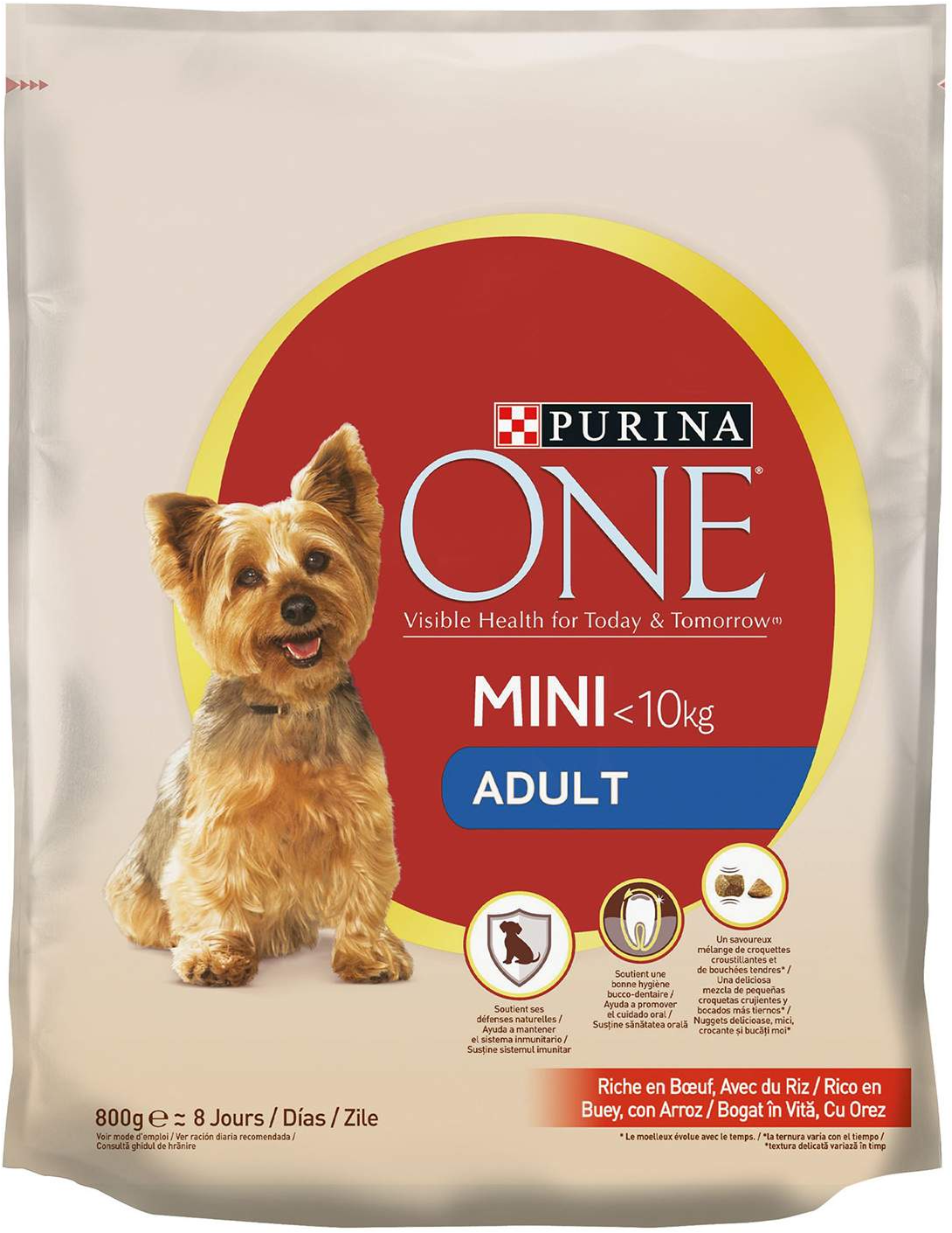 Hrana za pse PURINA One mini adult  govedina i pirinač 800g