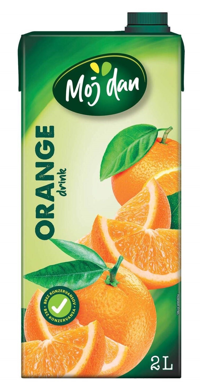 Negazirani sok MOJ DAN pomorandža 2l