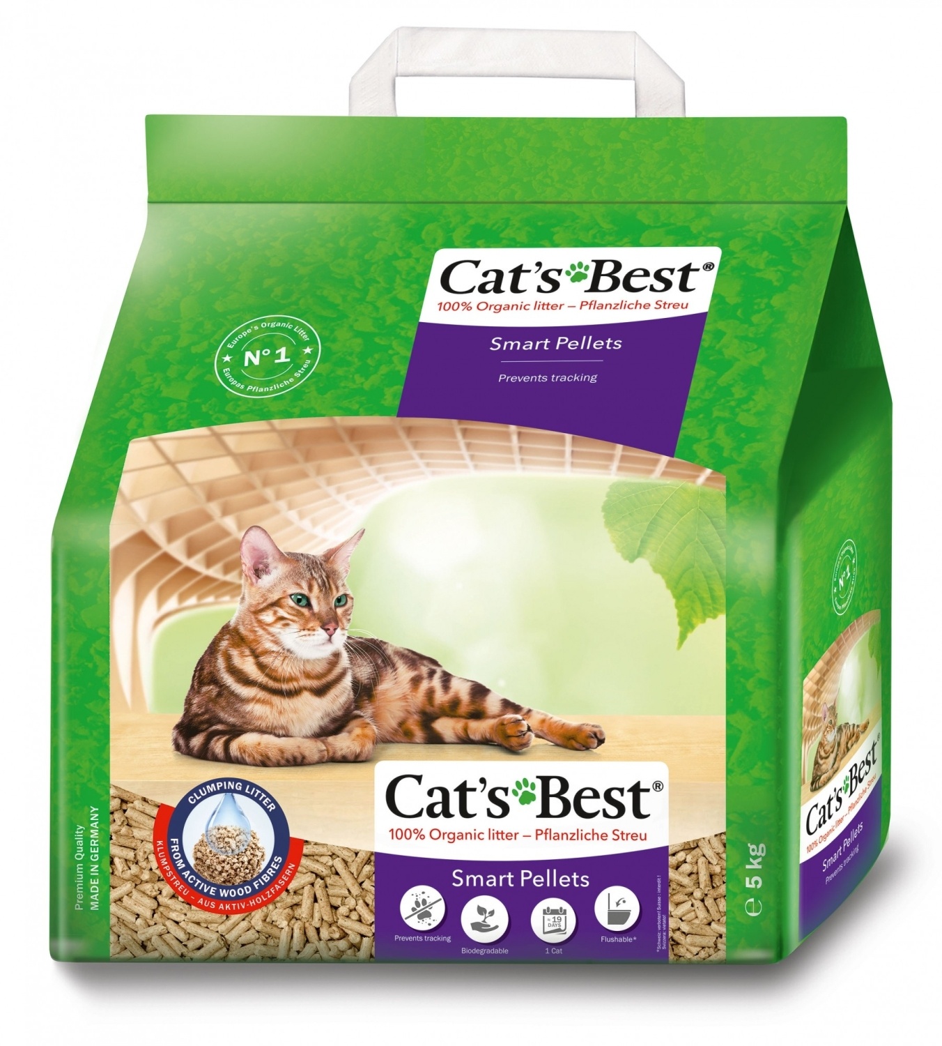 Posip za mačke CATS BEST Smart upijajući biljni 5kg