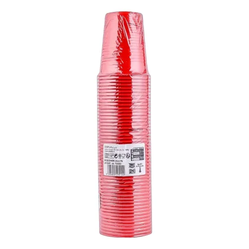 Plastične čaše DOPLA 200ml 50kom crvene