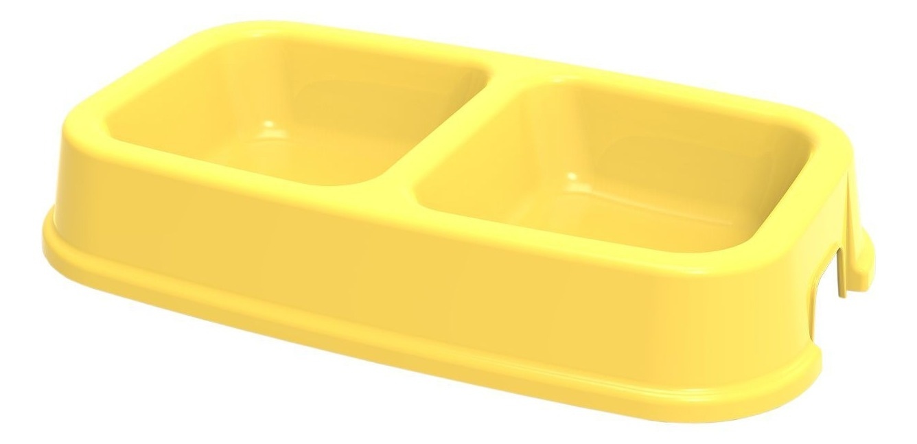 PETMAX Gatto dupla činija 2x0,3l žuta