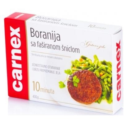 Gotova jela CARNEX Faširana šnicla sa boranijom 400g