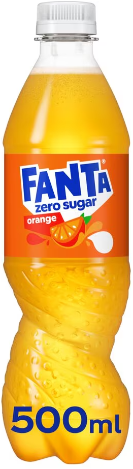 Gazirani sok FANTA pomorandža zero 500ml