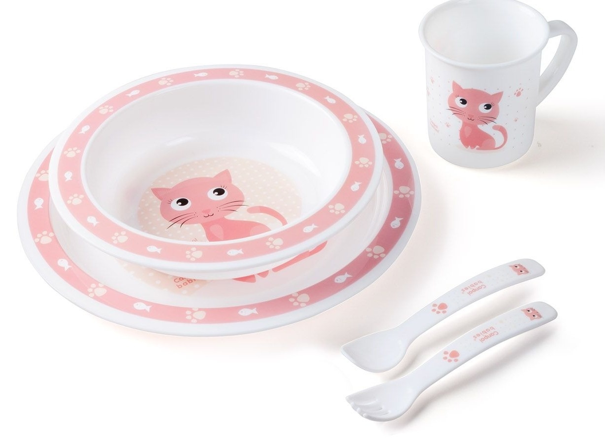 CANPOL BABIES Set za hranjenje beba Cat