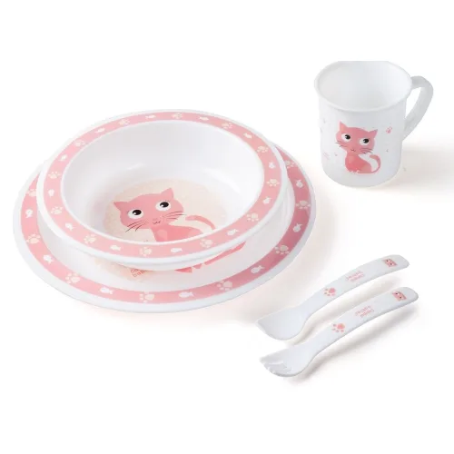 CANPOL BABIES Set za hranjenje beba Cat