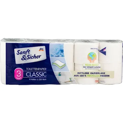 Toalet papir SANFT&SICHER classic 3sloja 10kom