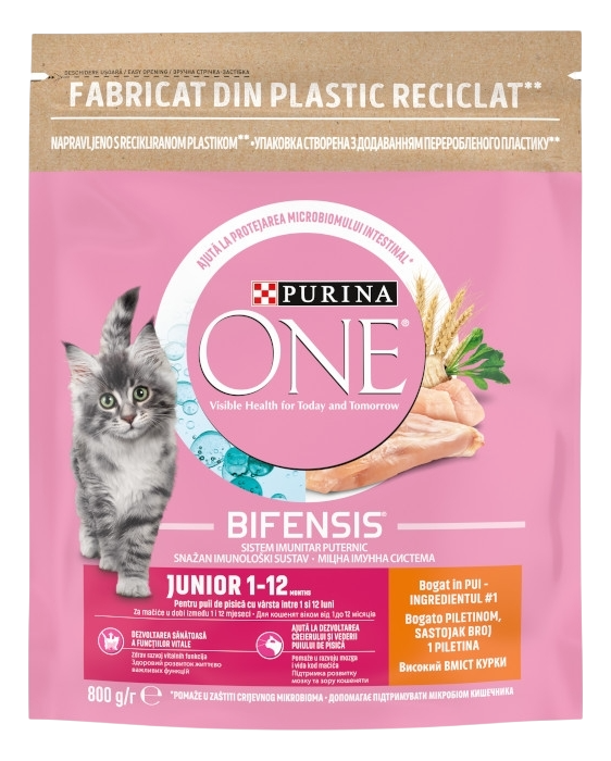 Hrana za mačke PURINA One junior piletina 800g