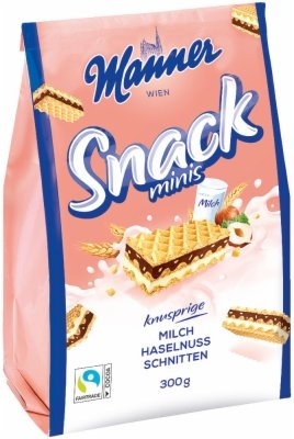 Napolitanke MANNER mleko i lešnik 300g