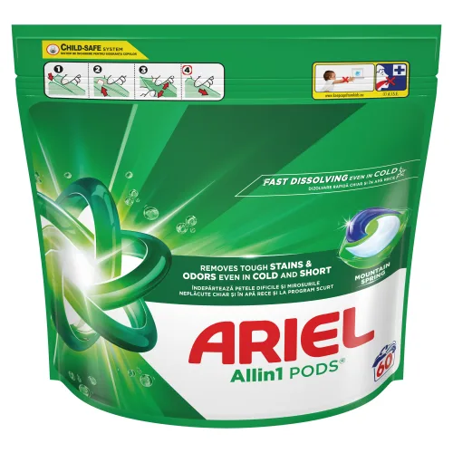Tablete za pranje veša ARIEL PODS Mountain spring  zip 60kom