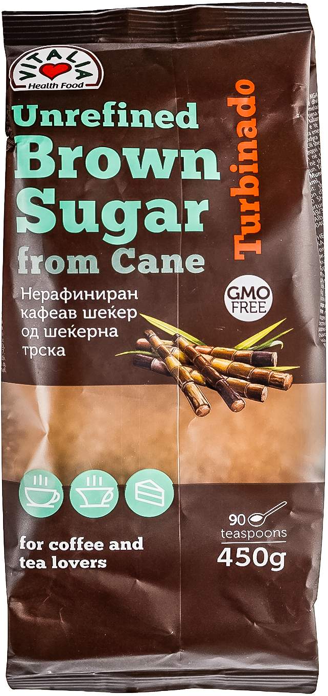 Smeđi šećer VITALIA Turbinado 450g