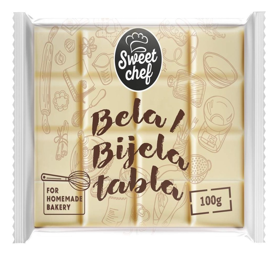 Čokolada za kuvanje SWEET CHEF bela 100g