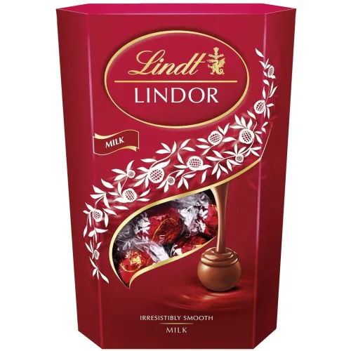 Bombonjera LINDT milk cornet 337g