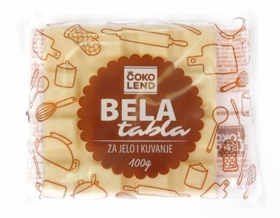 Čokolada za kuvanje ČOKOLEND bela 100g