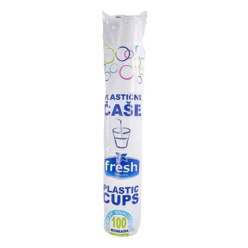 Plastične čaše FRESH 200ml 100kom bele