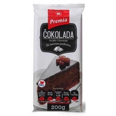 Čokolada za kuvanje PREMIA 200g