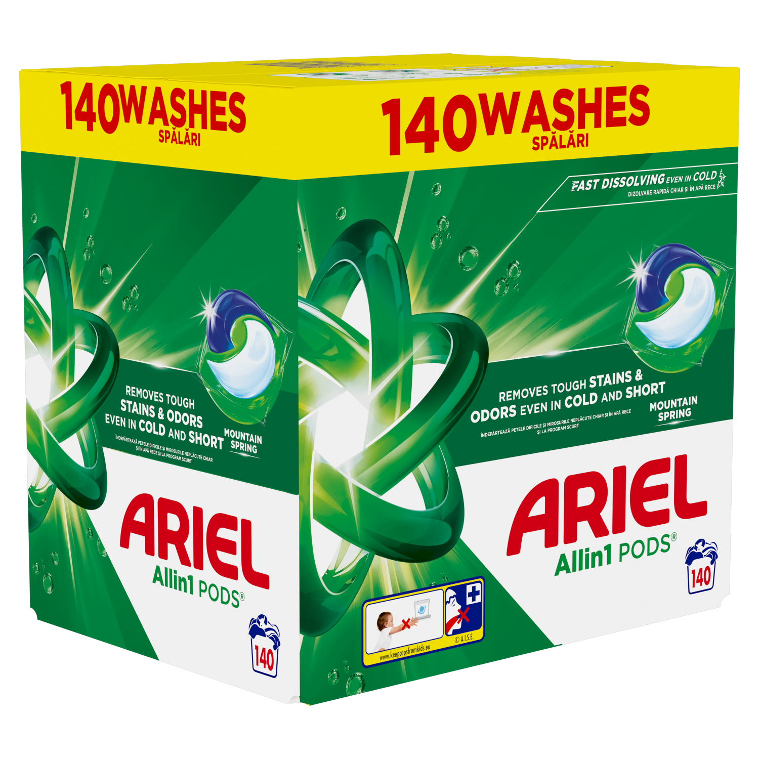 Tablete za pranje veša ARIEL PODS Mountain spring  2x70kom