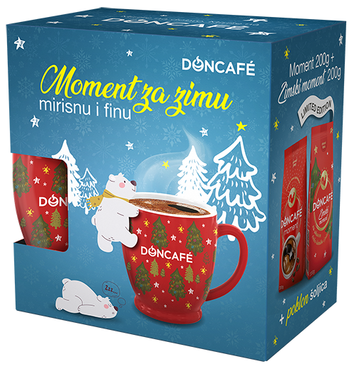Domaća kafa DONCAFE Moment 200g i zimski moment 200g + šolja