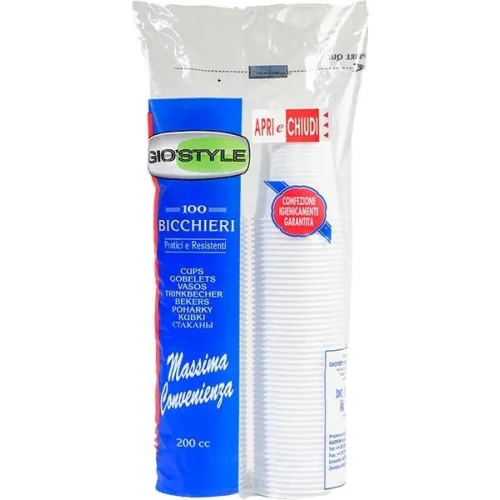Plastične čaše DOPLA 200ml 100kom bele