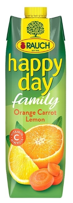 Negazirani sok HAPPY DAY Family pomorandža šargarepa limun 1l