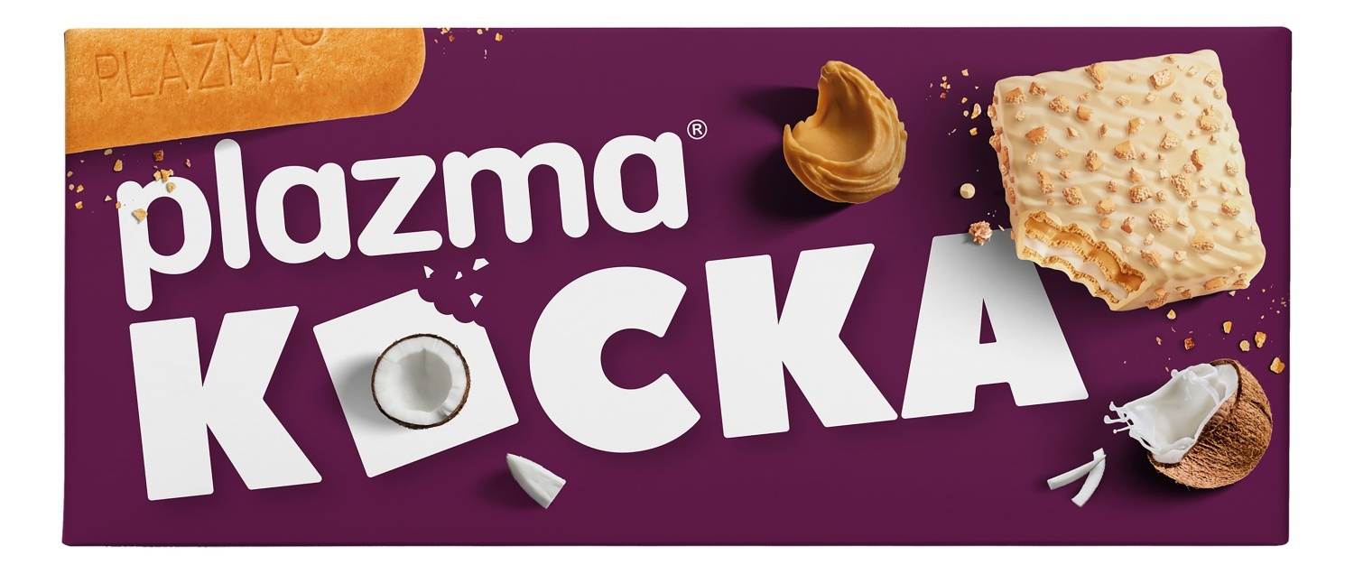 Napolitanka PLAZMA kocka bela čokolada 135g