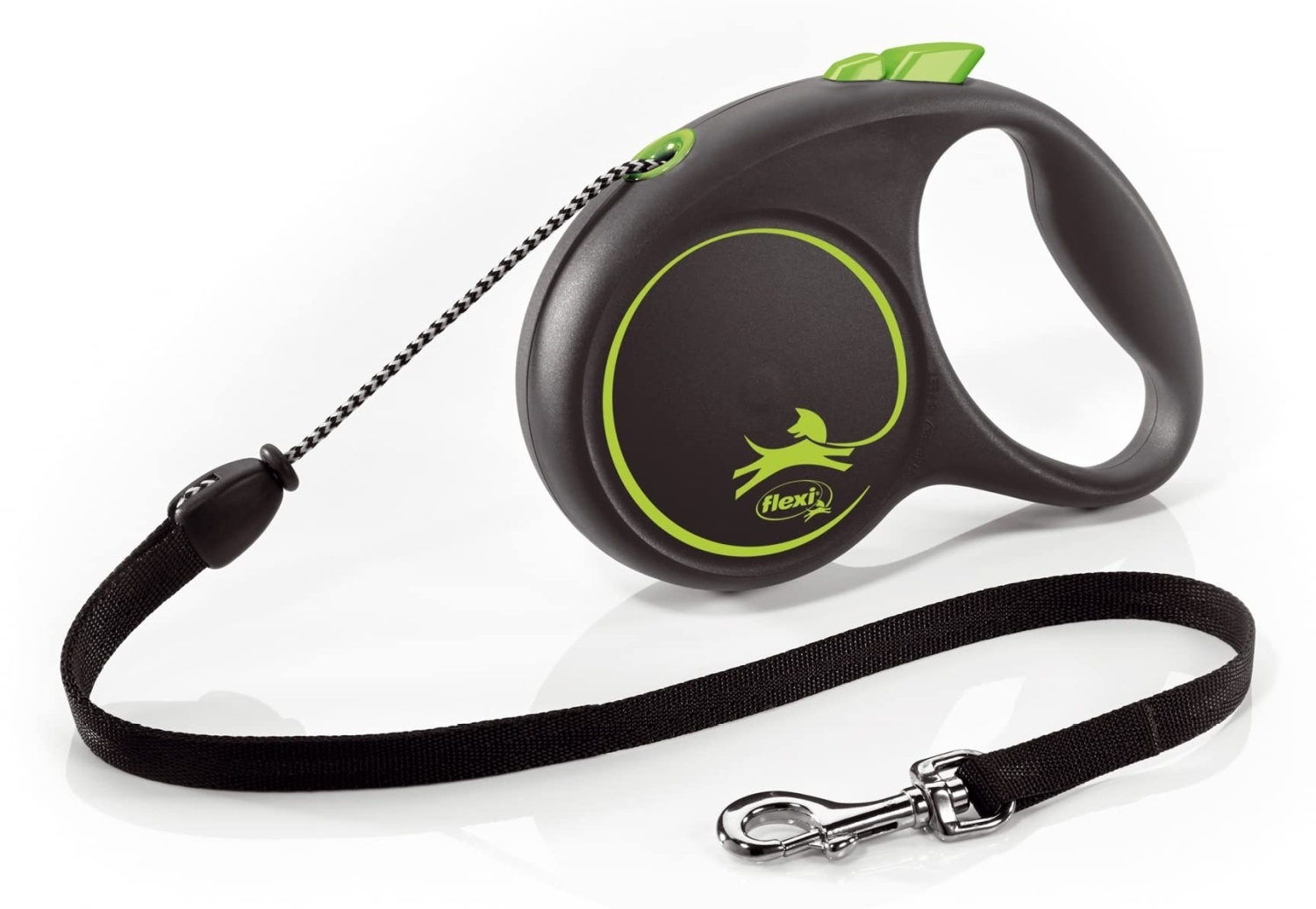 FLEXI Black design cord povodac za pse M 5m crno-zeleni