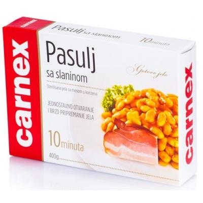 Gotova jela CARNEX Pasulj sa slaninom 400g