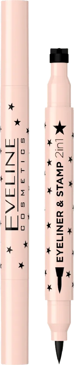 Ajlajner EVELINE COSMETICS eyeliner & stamp 2in1 pečat u obliku zvezde i ajlajner, 6,5 g