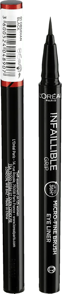 Ajlajner L'OREAL PARIS infaillible grip micro-fine - 01 Obsidian Black, 4 ml