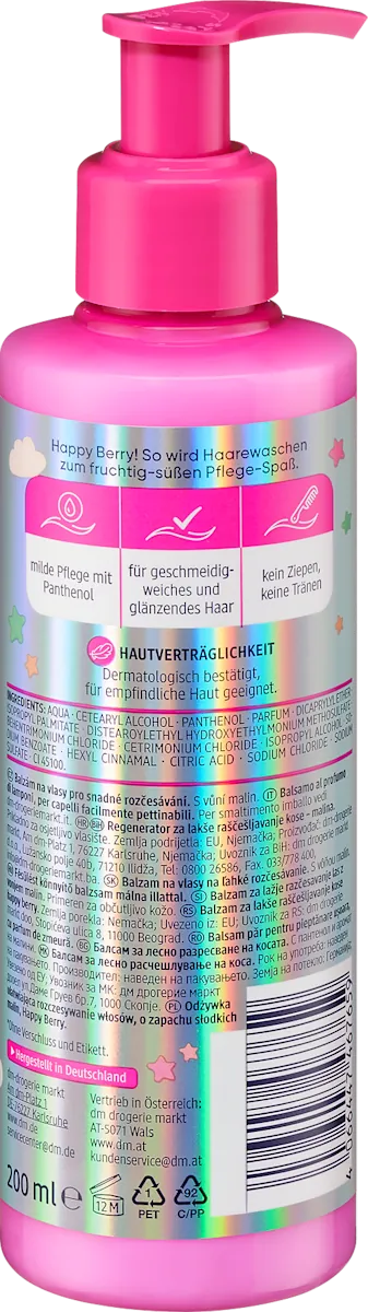 Balzam za kosu BALEA za raščešljavanje kose Happy berry malina 200ml