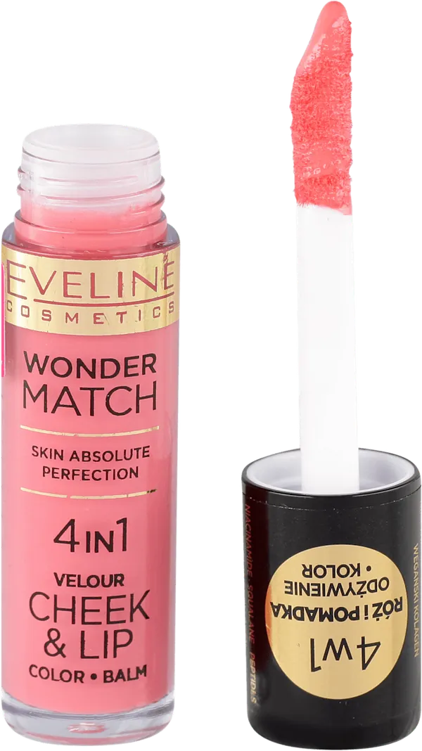 Balzam za usne EVELINE wonder match 4in1 tečno rumenilo i balzam za usne - 03, 4,5 ml