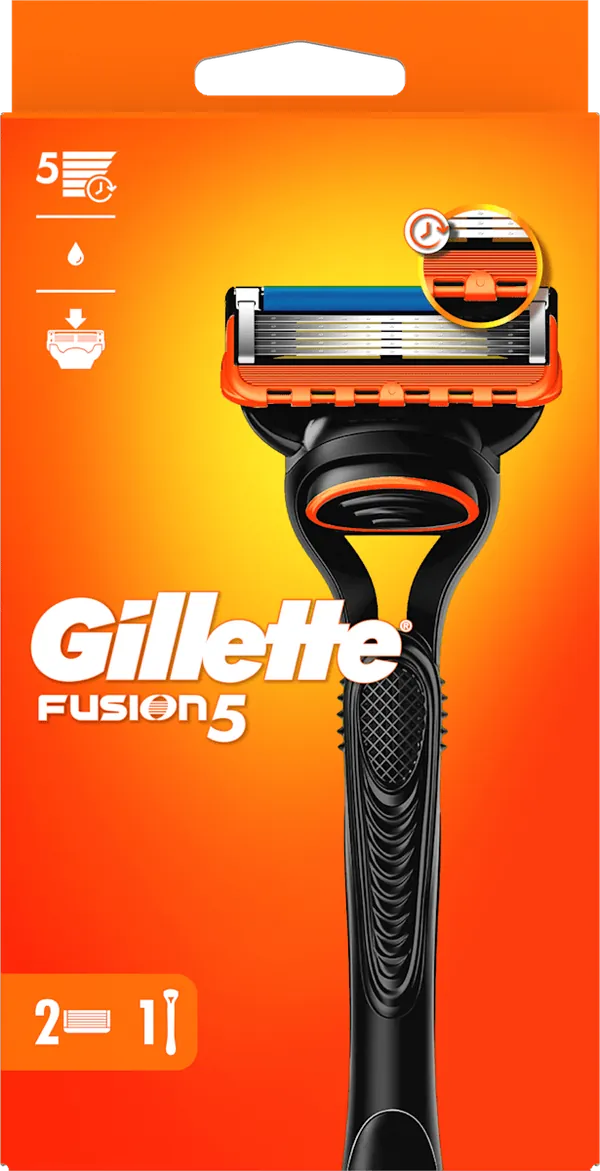 Brijač za muškarce GILLETE Fusion drška + 2 dopune jednokratni, 1 kom