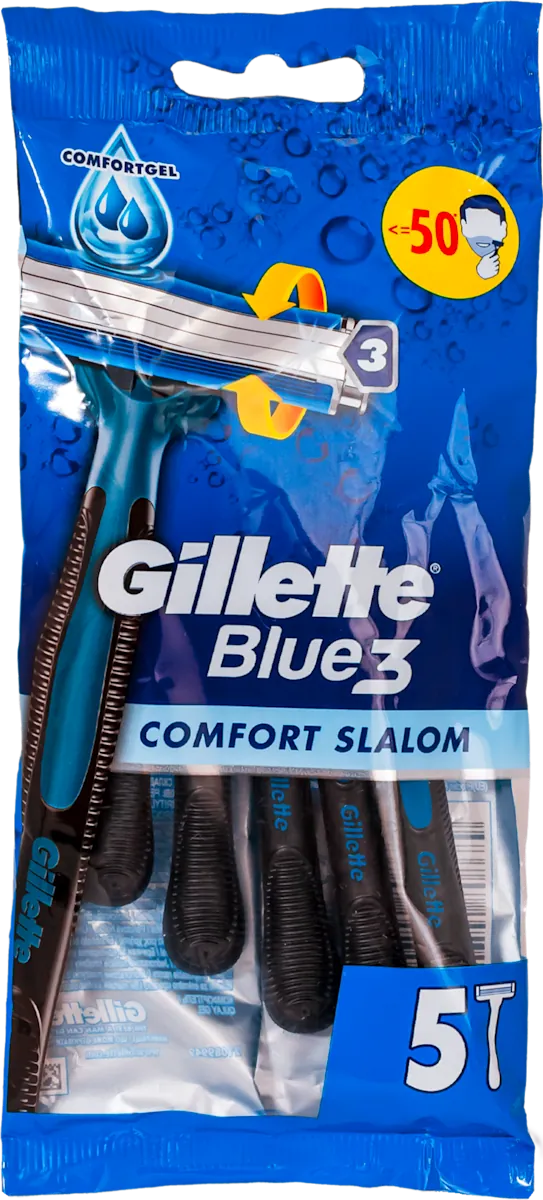 Brijač za muškarce GILLETTE Blue3 comfort slalom jednokratni brijač, 5 kom