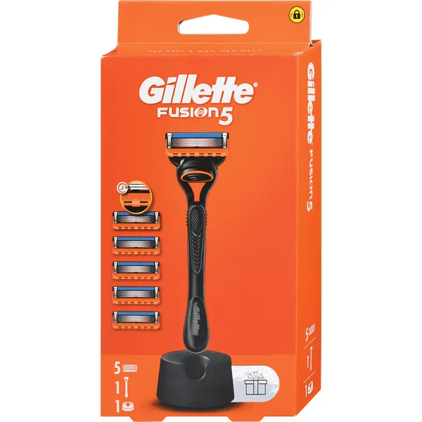 Brijač za muškarce GILLETTE Fusion5 1kom + drška + 5 dopuna + postolje