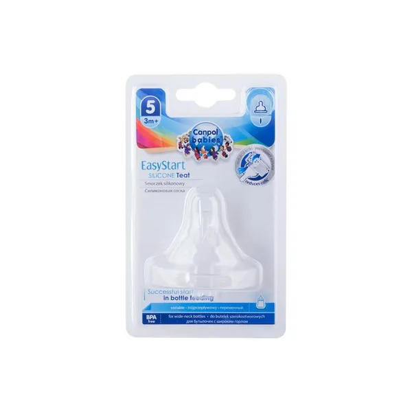 CANPOL BABIES Easy Start silikonska cucla varijabilna 21/724