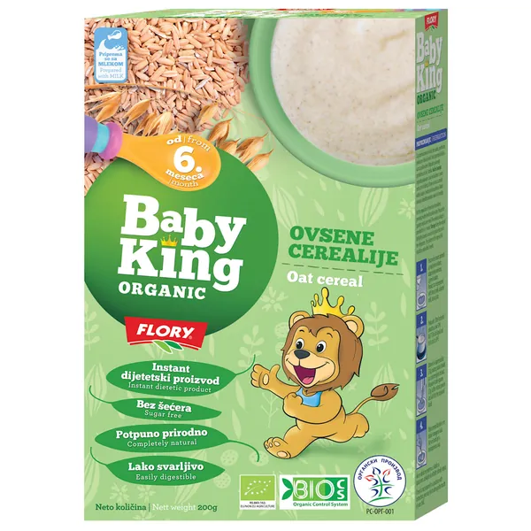 Cerealije BABY KING ovsene Organic 200g
