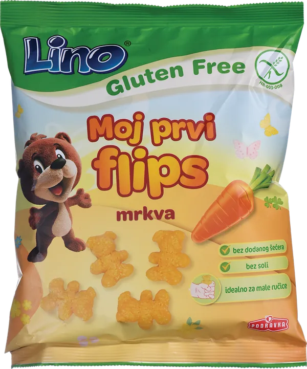 Dečija hrana LINO moj prvi flips za decu šargarepa 35g