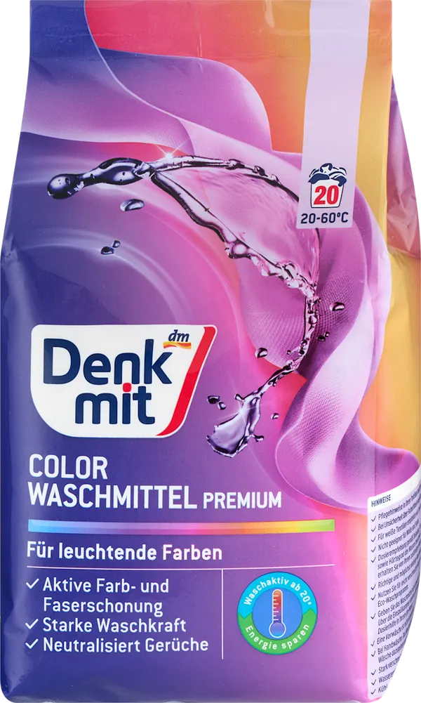 Deterdžent za pranje veša DENKMIT za šareni veš 20 pranja (1,35kg)