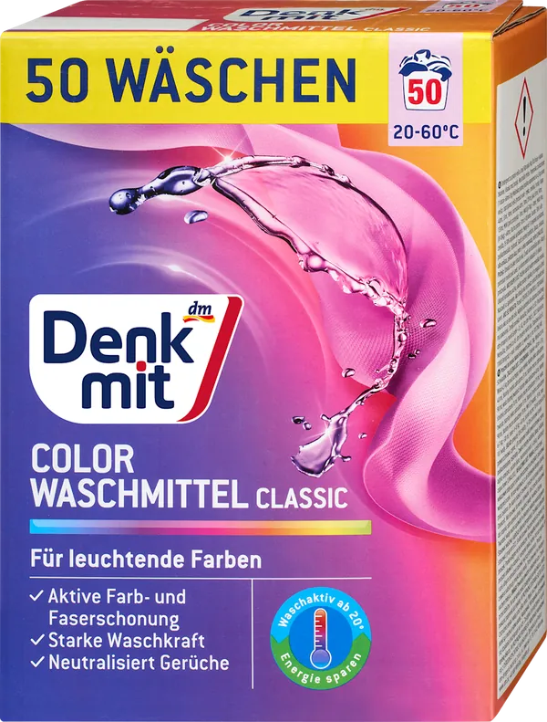 Deterdžent za pranje veša DENKMIT za šareni veš 50 pranja (3kg)