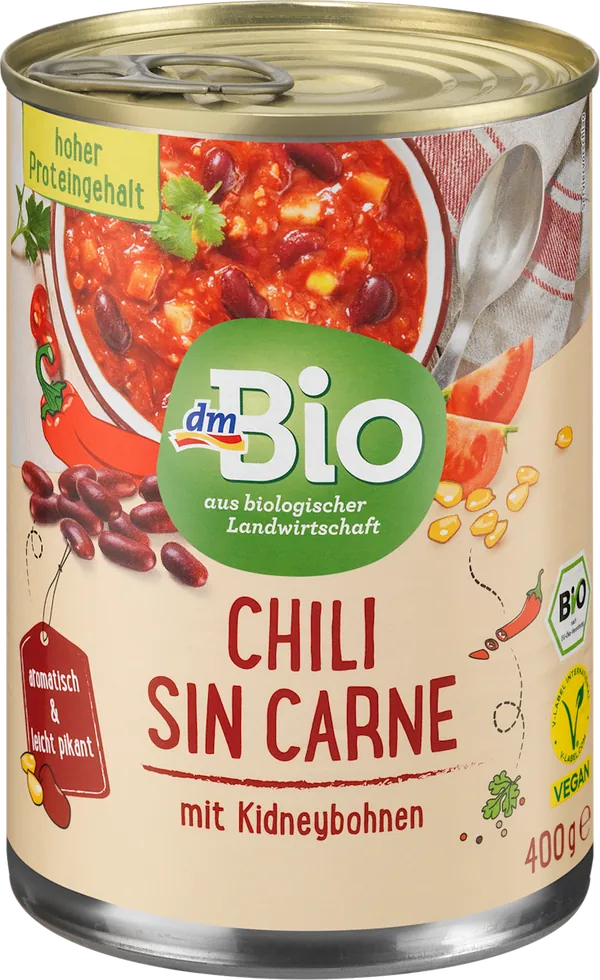 Gotova jela DM BIO pasulj sa čilijem 400g