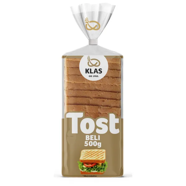 Hleb KLAS beli tost 500g