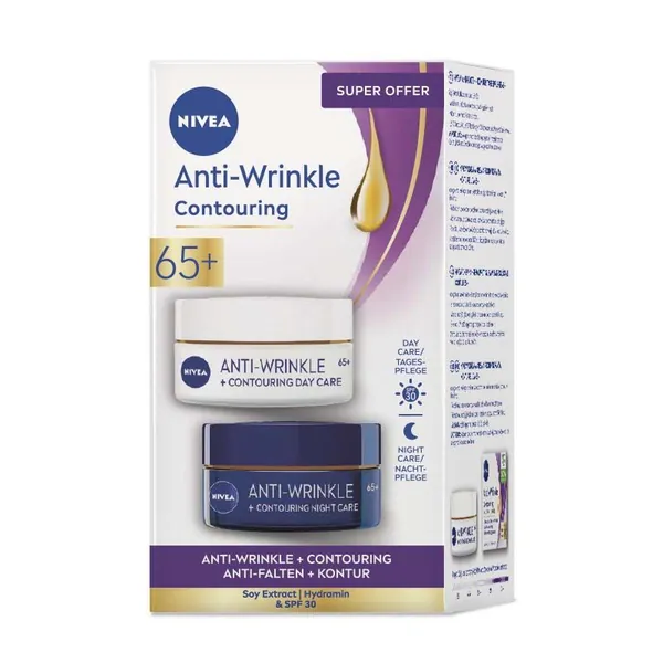 Krema za lice NIVEA antiwrinkle duodnevna+noćna krema65+(2x50ml)