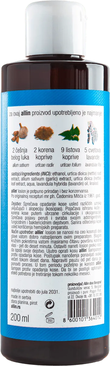 Losion za kosu ALLIN jača koren dlake i podstiče rast zdrave kose