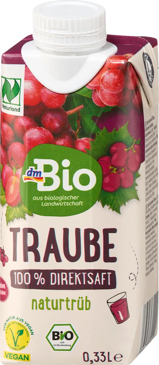Negazirani sok DM BIO crveno grožđe 100% 330ml