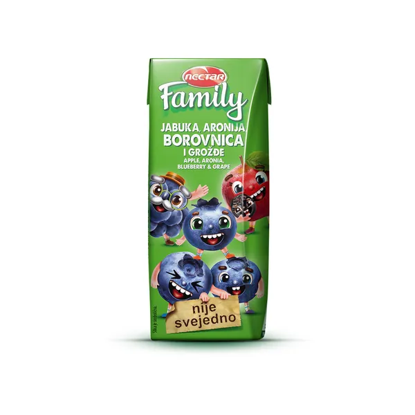 Negazirani sok NECTAR FAMILY borovnica 0,2L