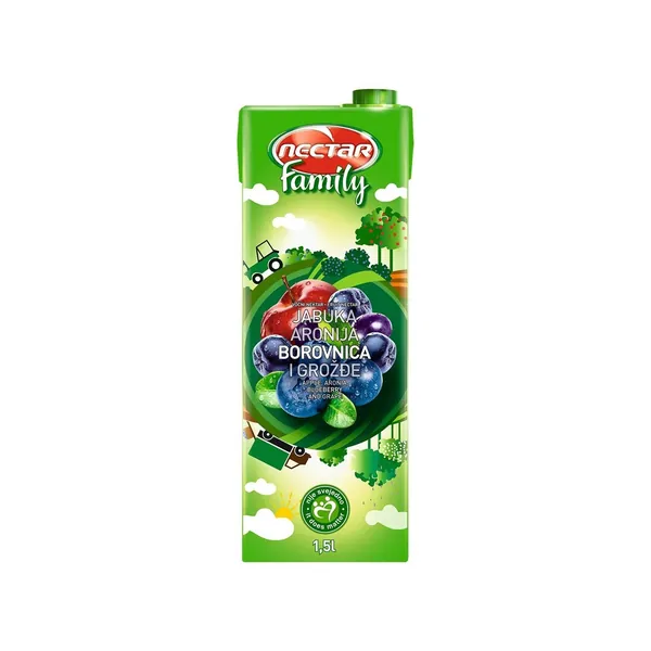Negazirani sok NECTAR FAMILY borovnica 1.5l