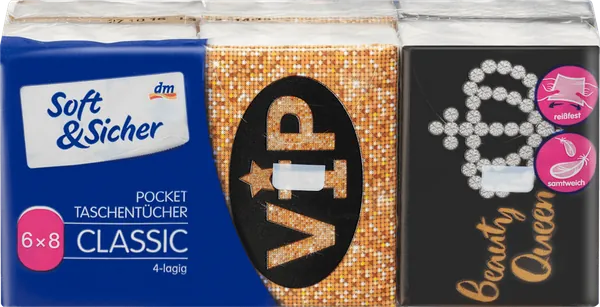 Papirne maramice SOFT&SICHER 4sloja 6kom (više vrsta)