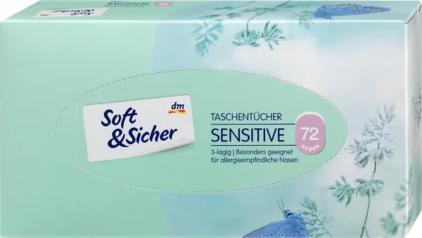 Papirne maramice SOFT&SICHER sensitive kutija 3sloja 72kom